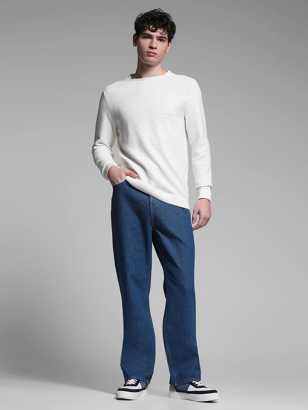 Blue High Rise Dario Loose Fit Jeans - Image 6