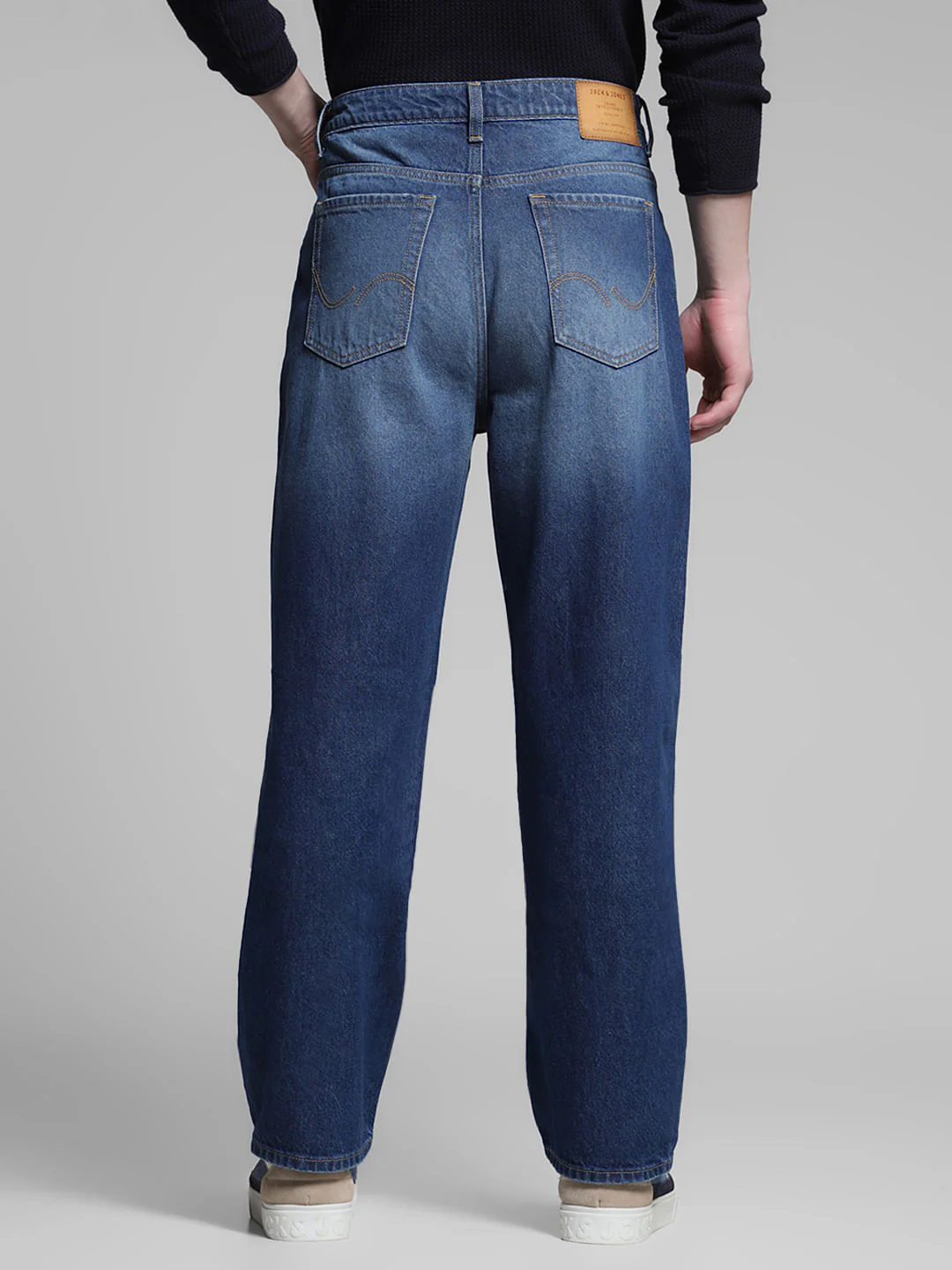 Blue Distressed Dario Loose Fit Jeans - Image 3