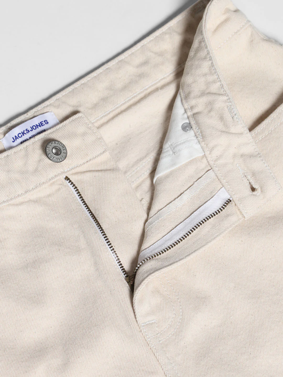 Beige Distressed Dario Loose Fit Jeans - Image 5