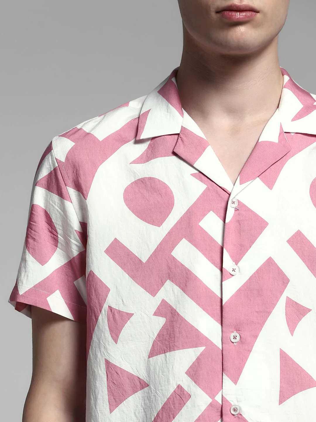 White Printed Viscose Blend Shirt - Image 5