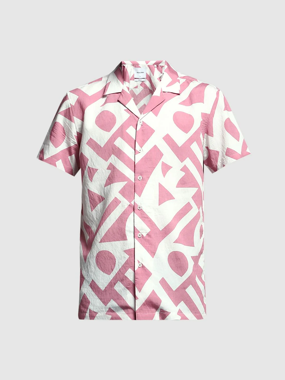 White Printed Viscose Blend Shirt - Image 7