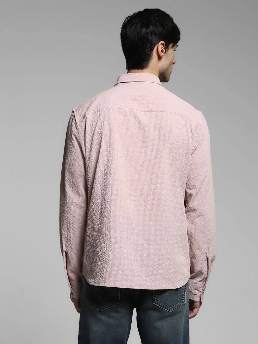 Pink Oversized Full Sleeves Shirt - Image 4