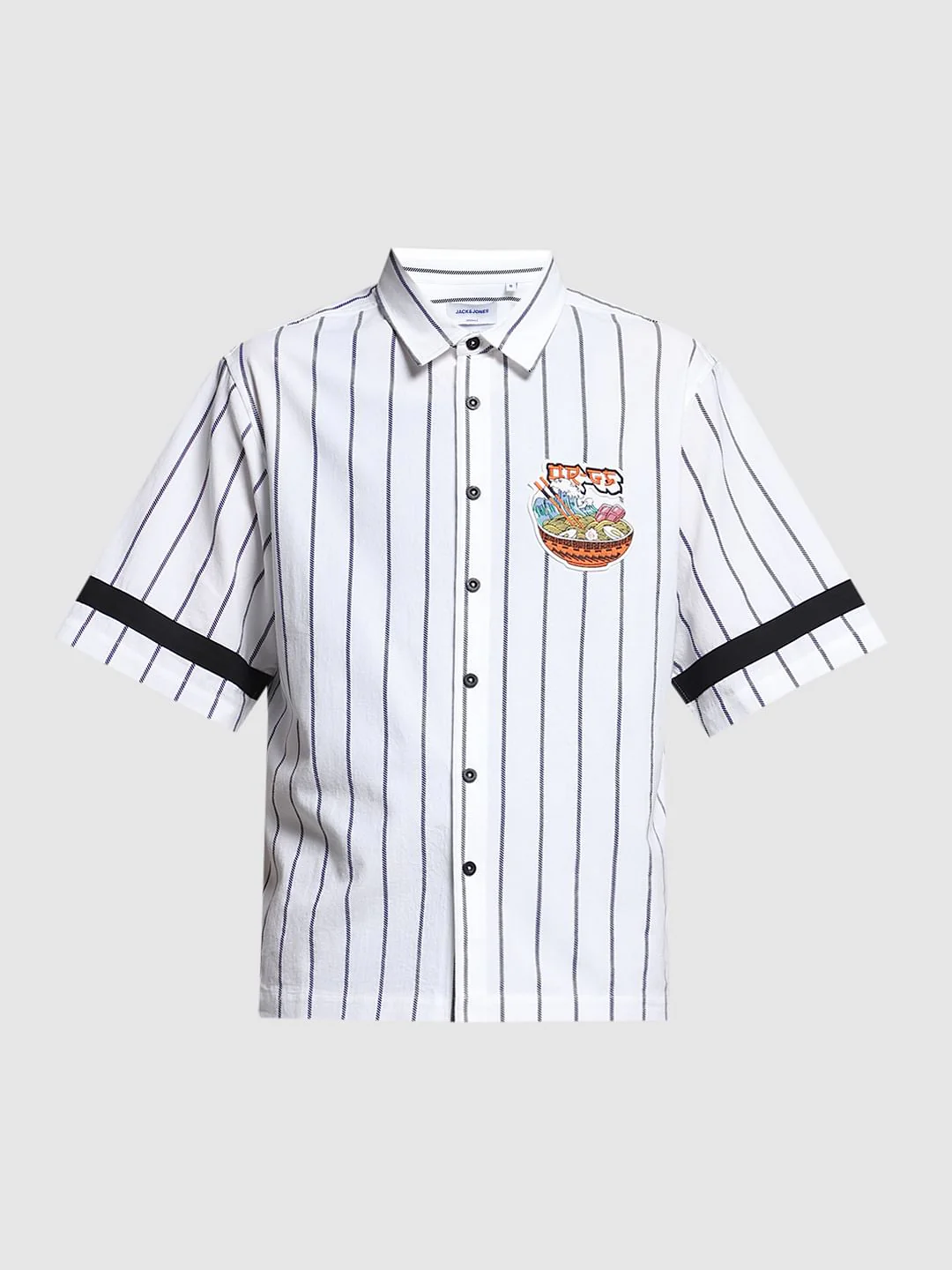 White Striped Oversized Shirt - Image 7