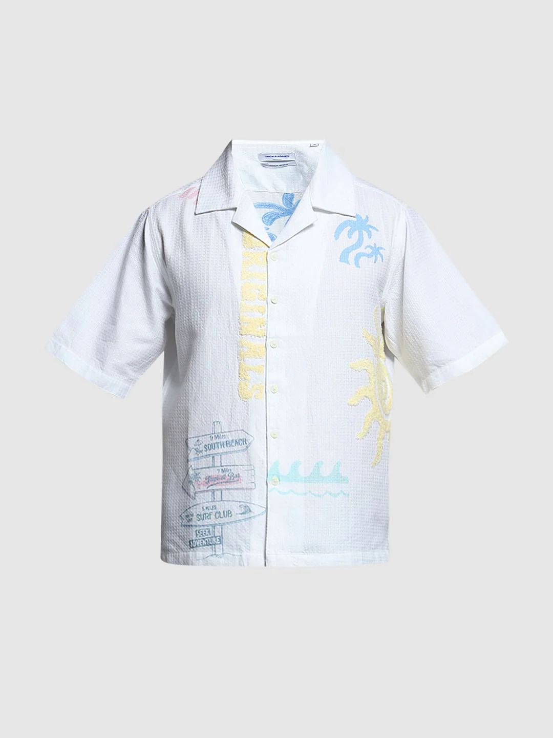 White Embroidered Oversized Shirt - Image 7