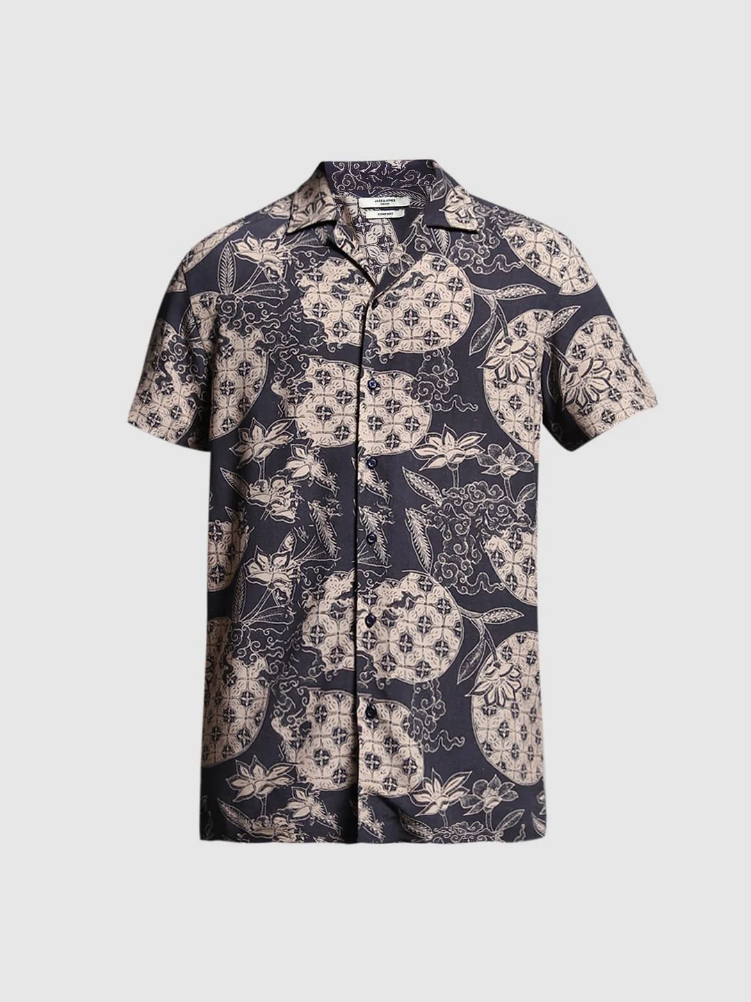 Black Floral Comfort Fit Shirt - Image 7