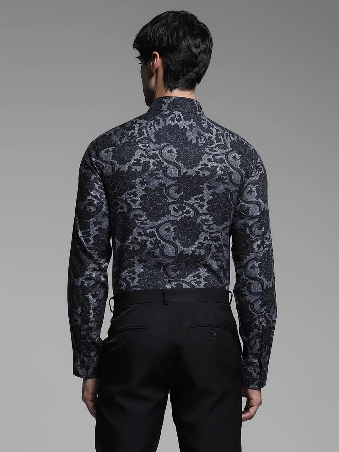 Black Abstract Print Shirt - Image 4