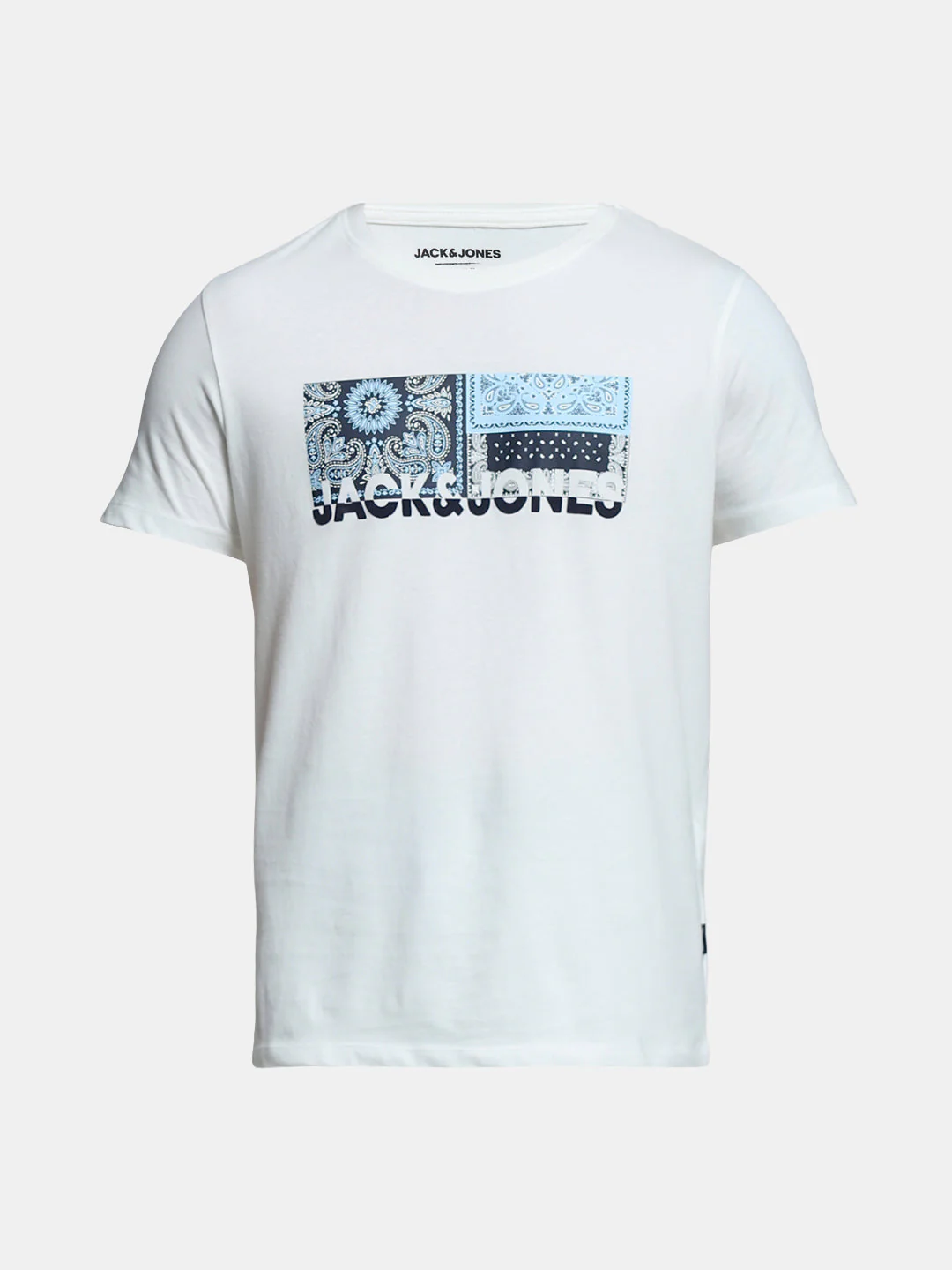White Printed Cotton T-shirt - Image 7