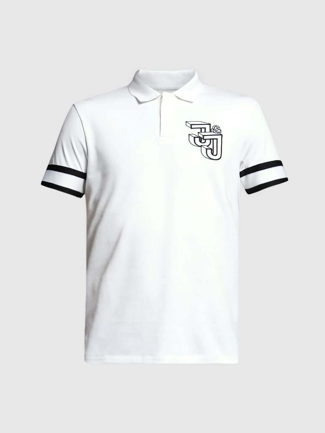 White Logo Print Oversized Polo - Image 7
