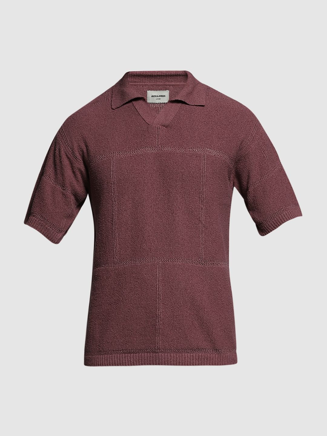 Brown Boxy Fit Knitted Polo - Image 7
