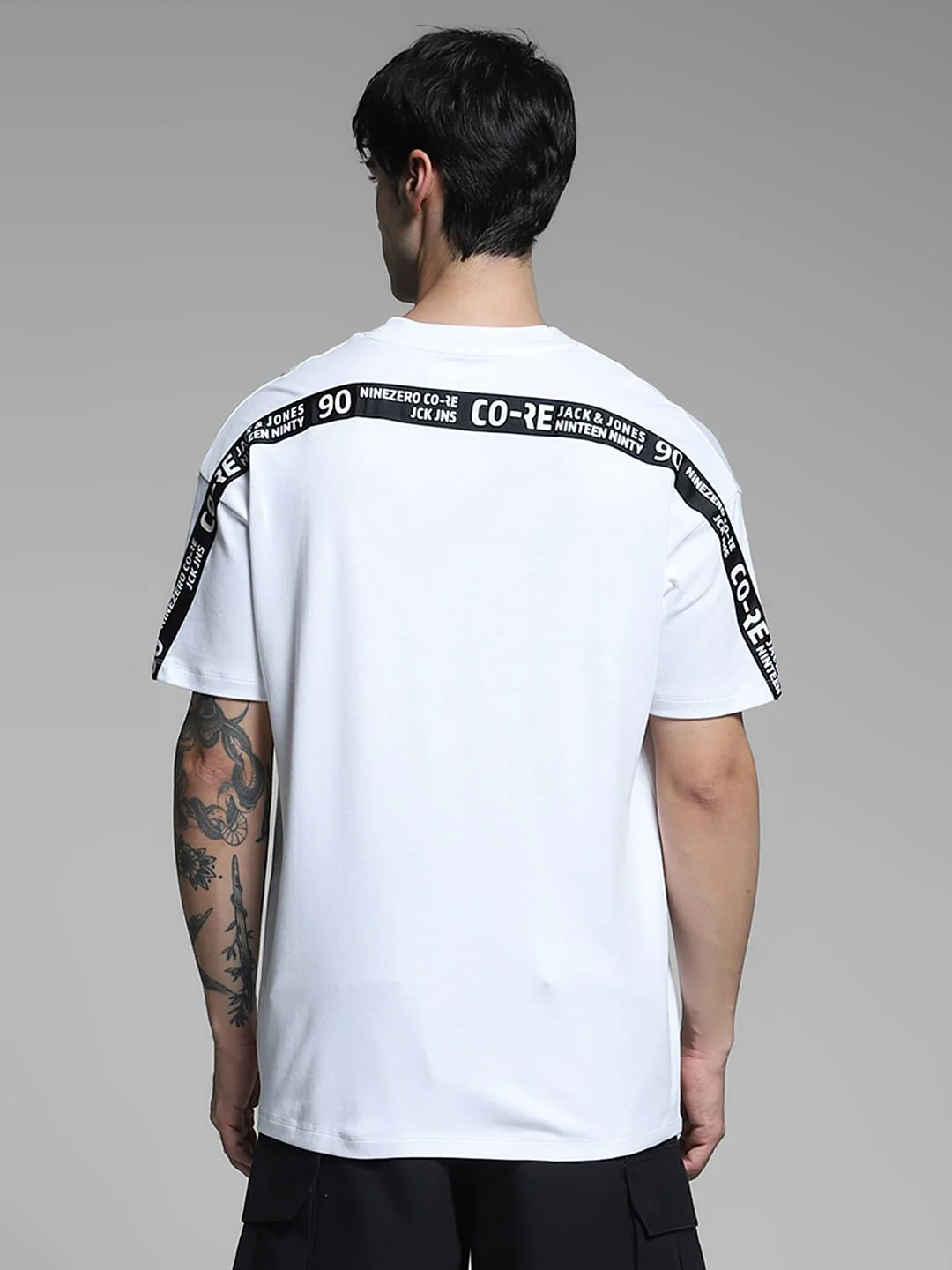 White Printed Oversized T-shirt - Image 4