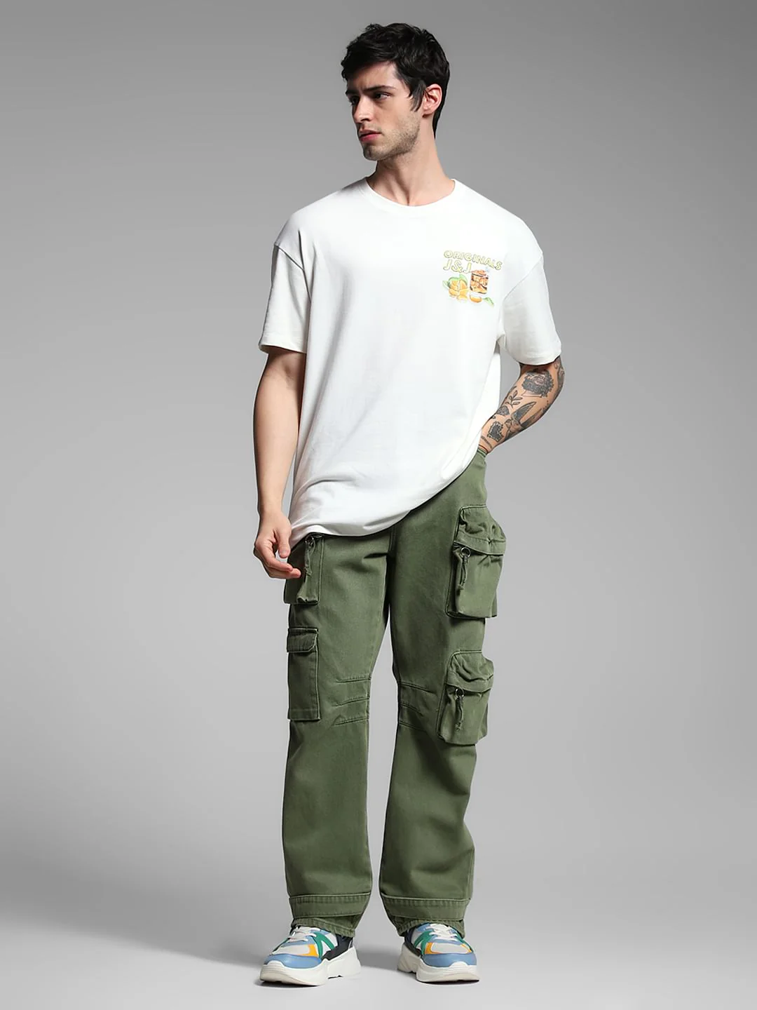 White Graphic Print Cotton T-shirt - Image 6