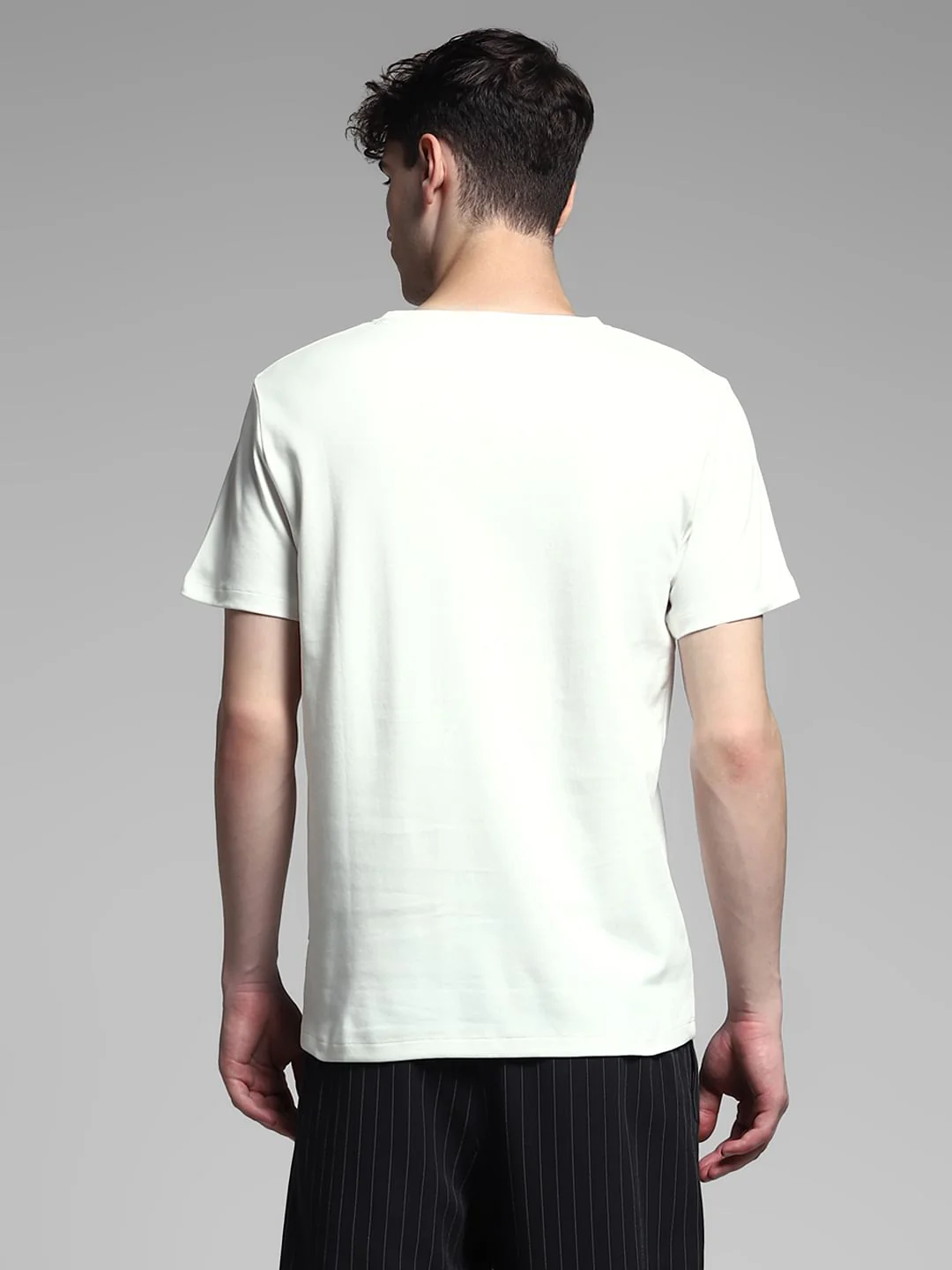 White Graphic Print Cotton T-shirt - Image 4