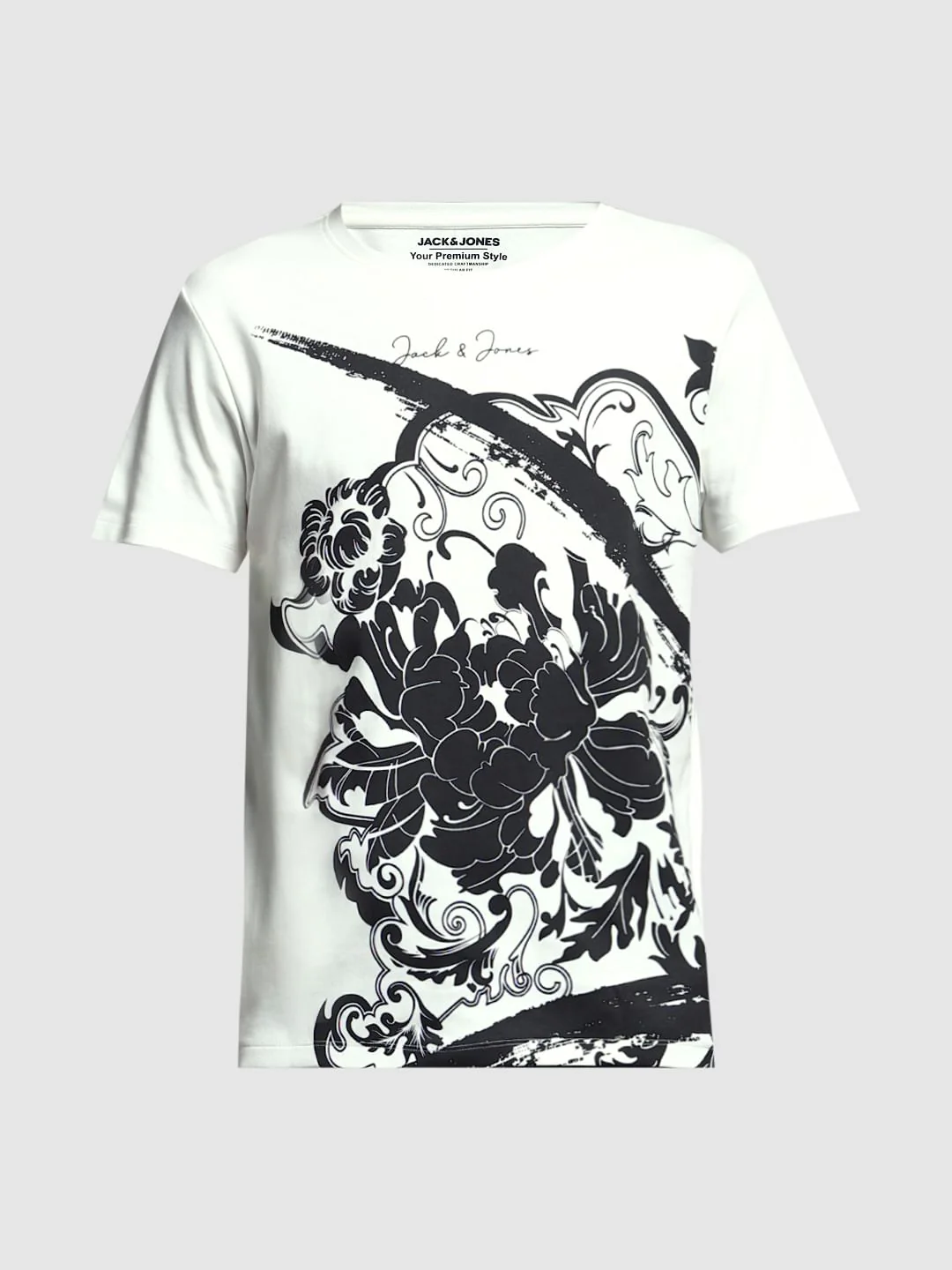 White Graphic Print Cotton T-shirt - Image 7