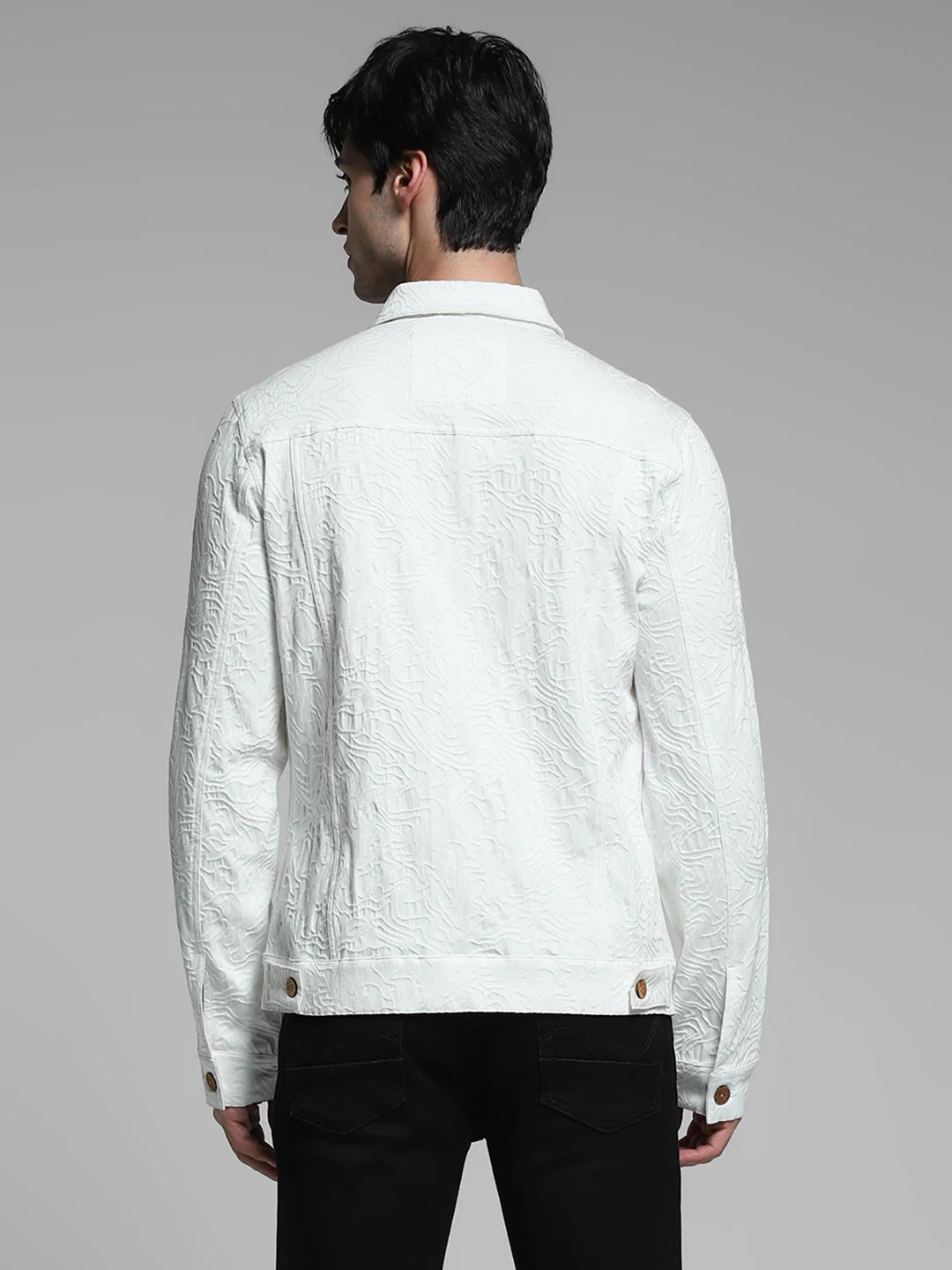 White Jacquard Jacket - Image 4