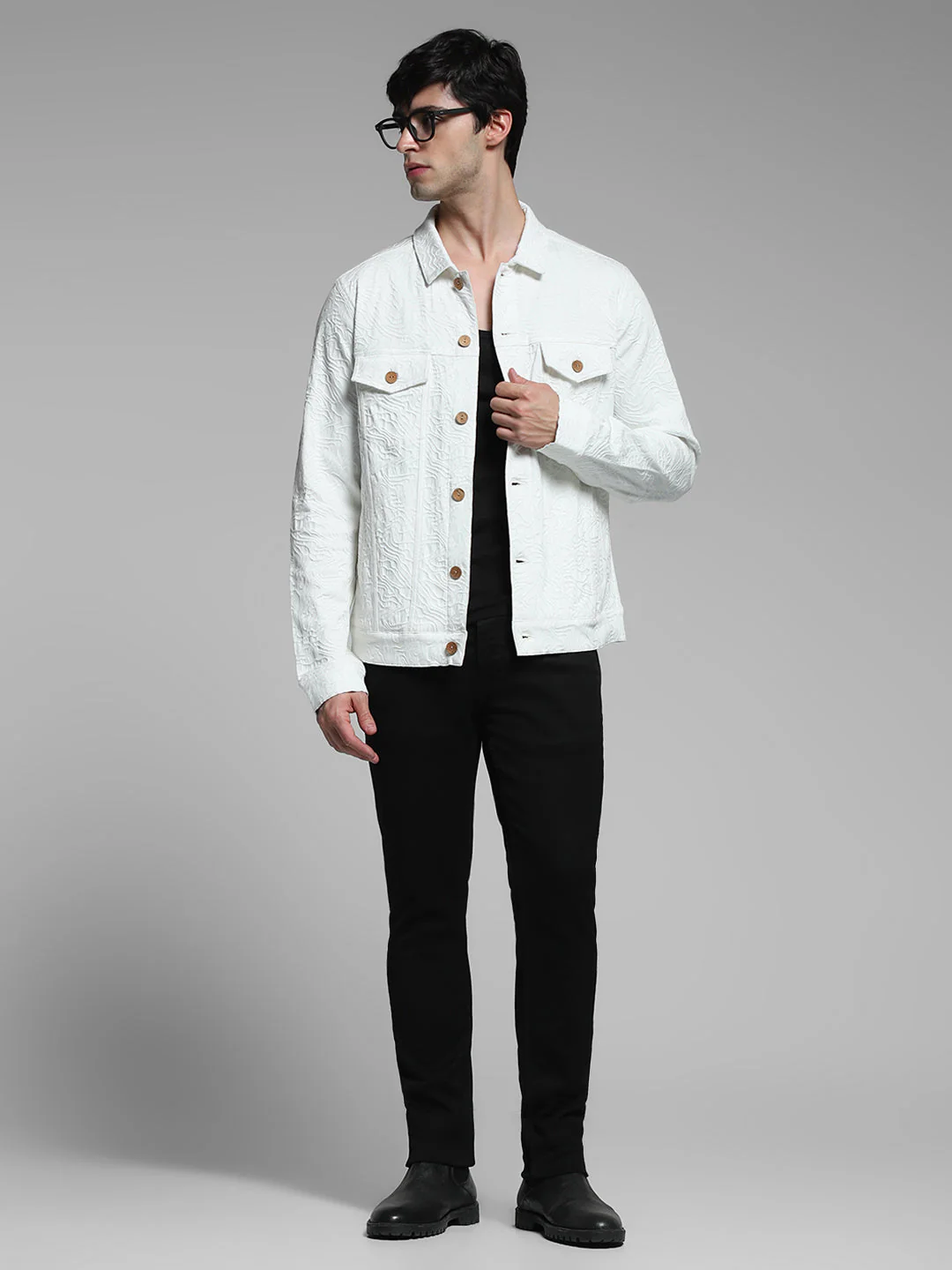 White Jacquard Jacket - Image 6