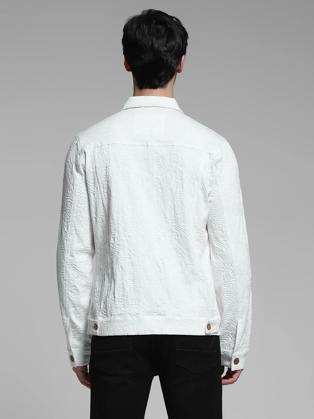 White Jacquard Jacket - Image 9
