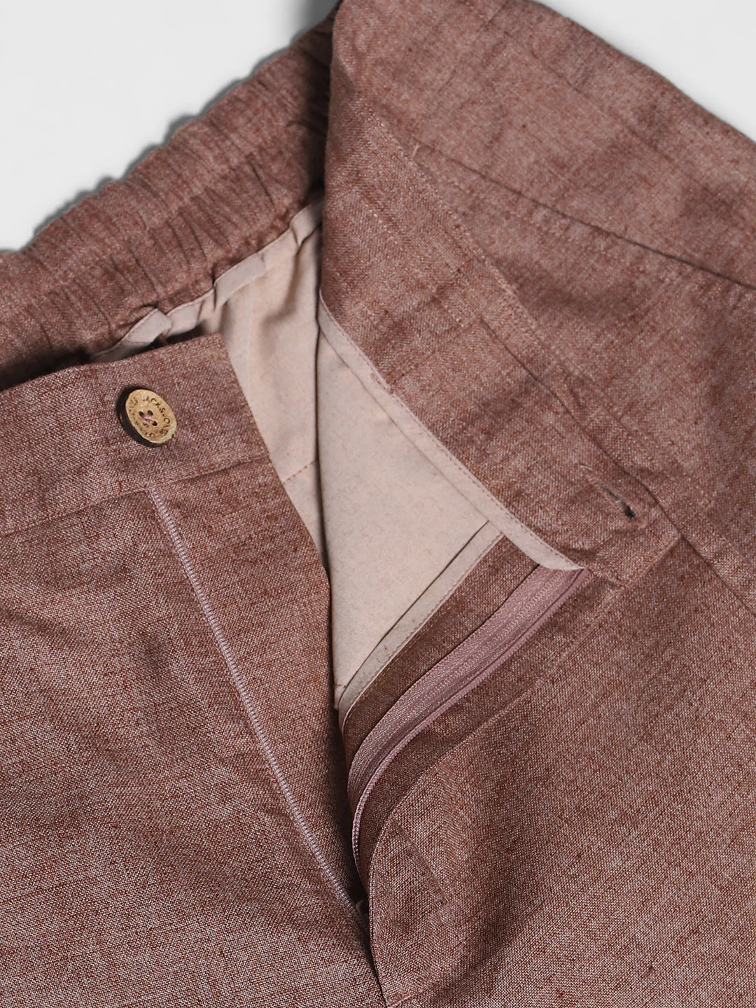 JACK&JONES Dark Brown Linen Blend Shorts - Image 5