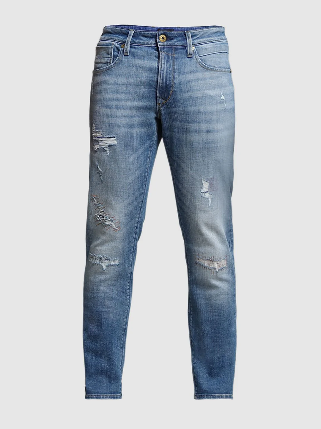 Light Blue Low Rise Glenn Distressed Jeans - Image 7