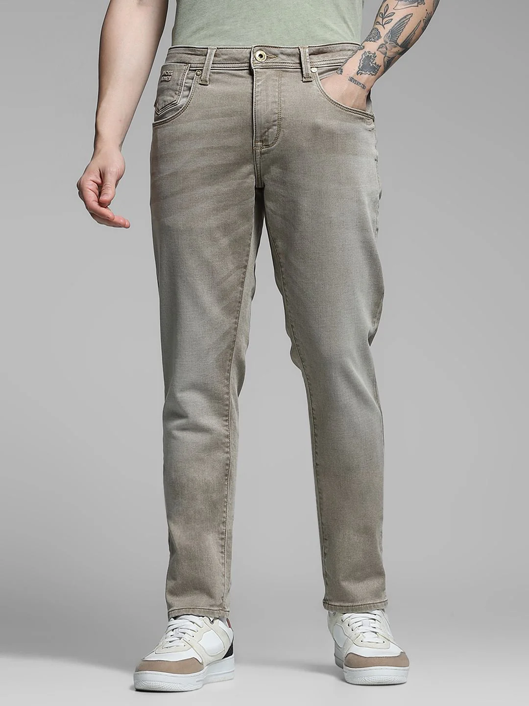 Brown Low Rise Glenn Slim Fit Jeans