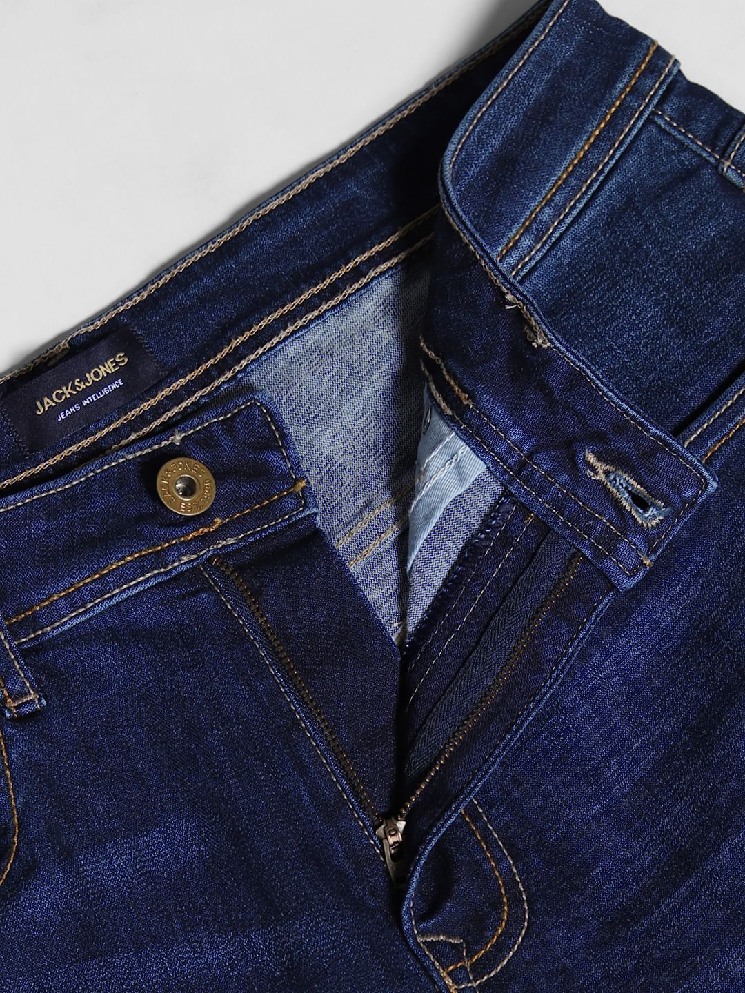 Dark Blue Mid Rise Cliff Bootcut Jeans - Image 5