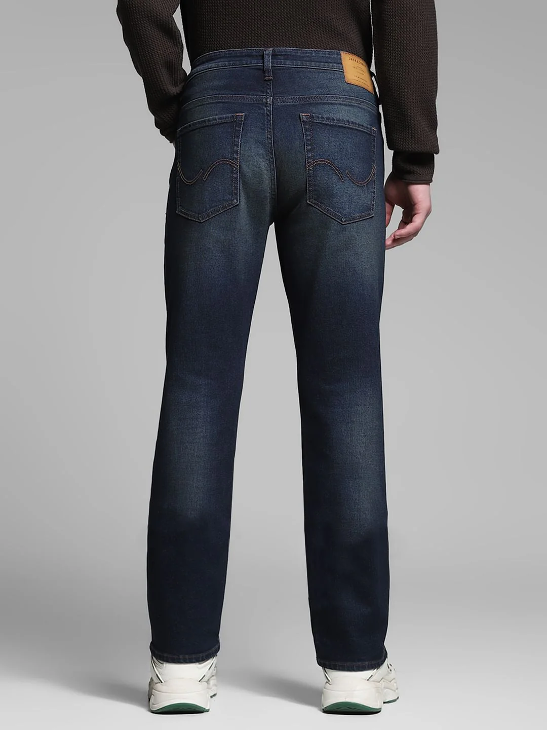 Dark Blue Low Rise Clark Regular Fit Jeans - Image 3