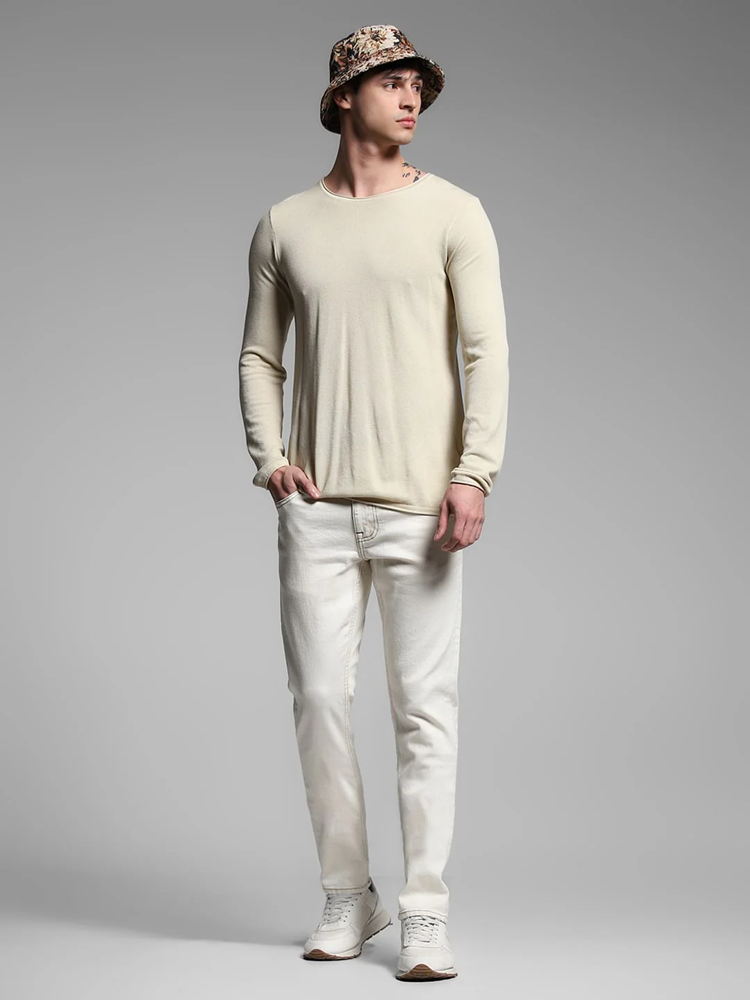 Ecru Low Rise Glenn Slim Fit Jeans - Image 6