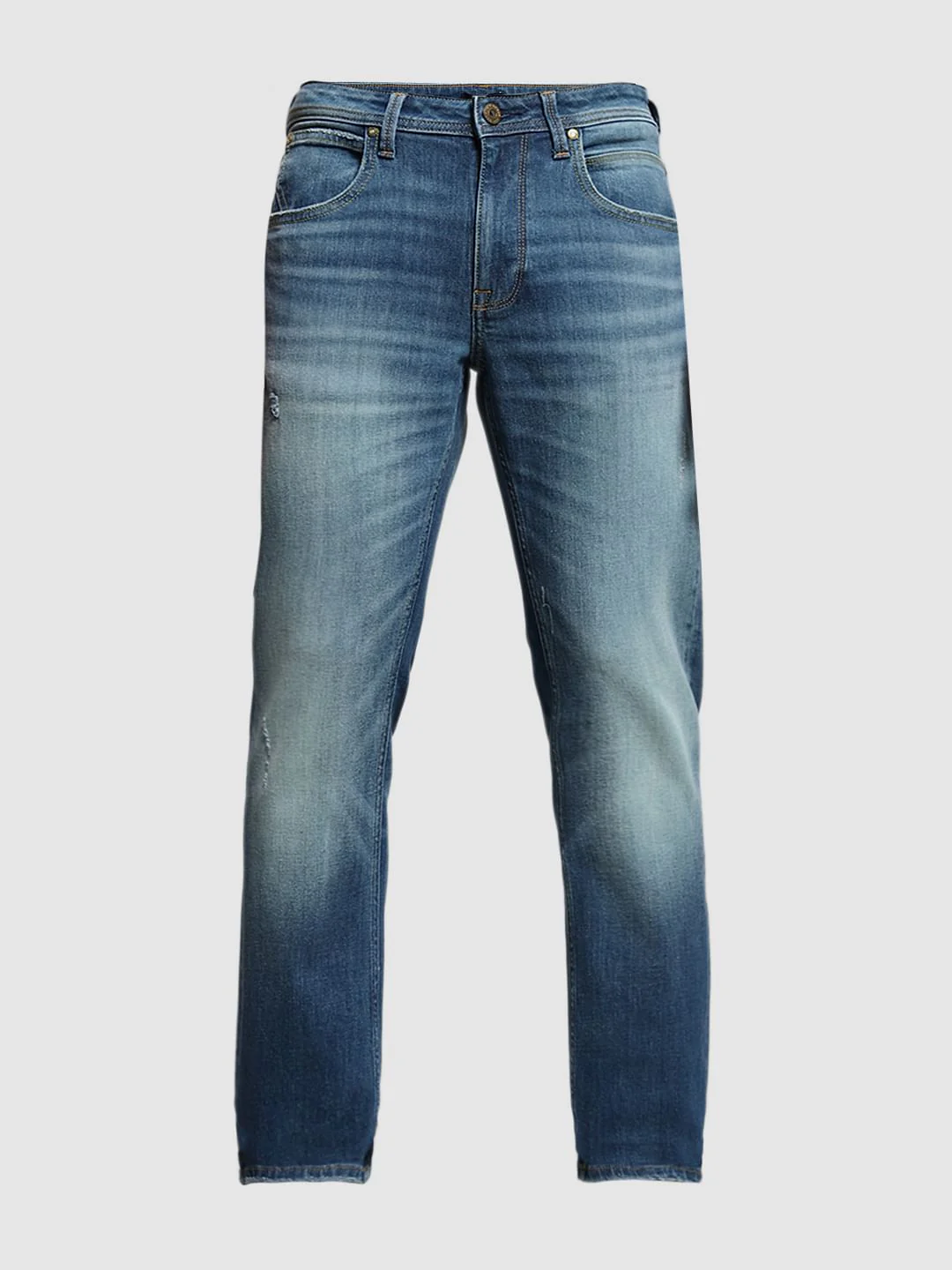 Blue Cotton Clark Regular Fit Jeans - Image 7