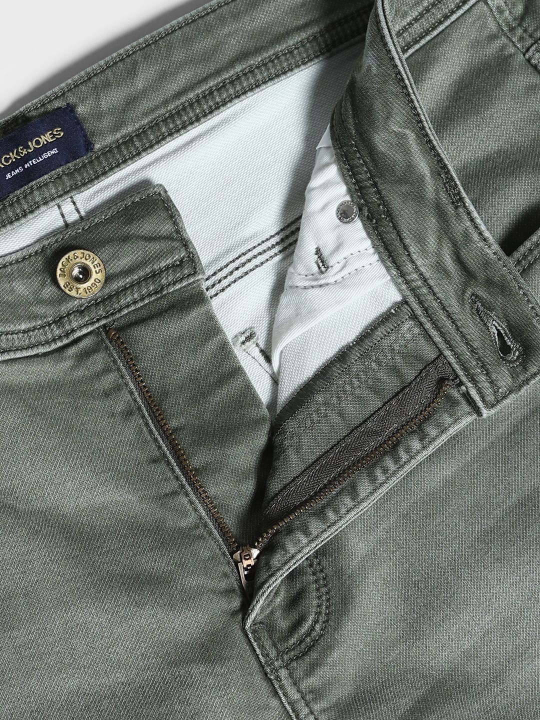 Olive Low Rise Glenn Slim Fit Jeans - Image 5