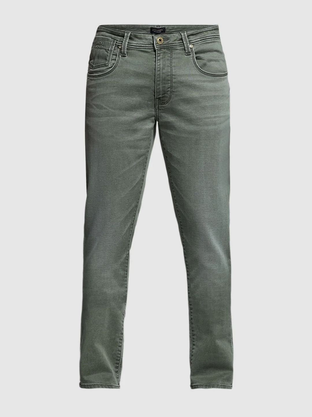 Olive Low Rise Glenn Slim Fit Jeans - Image 7
