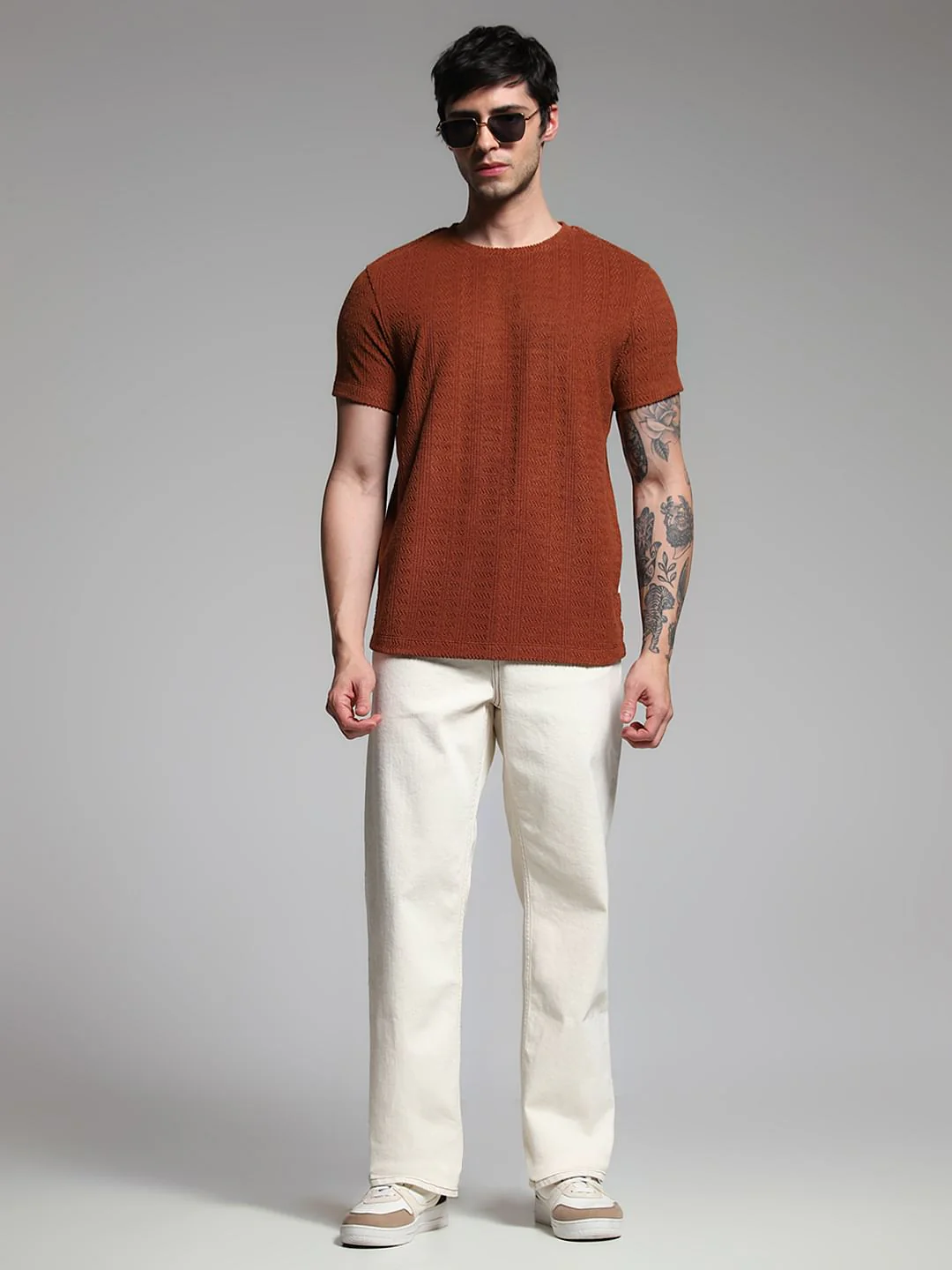 Ecru High Rise Dario Loose Fit Jeans - Image 6