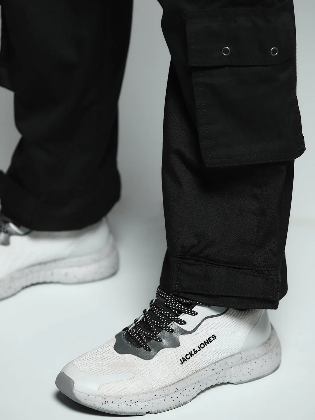 Black Mid Rise Cargo Pants - Image 5