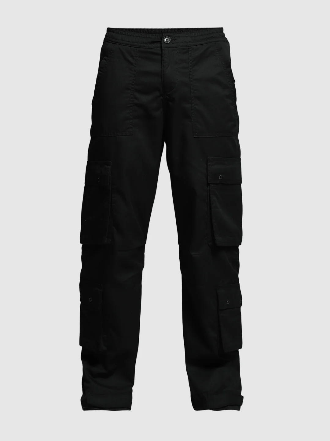 Black Mid Rise Cargo Pants - Image 7