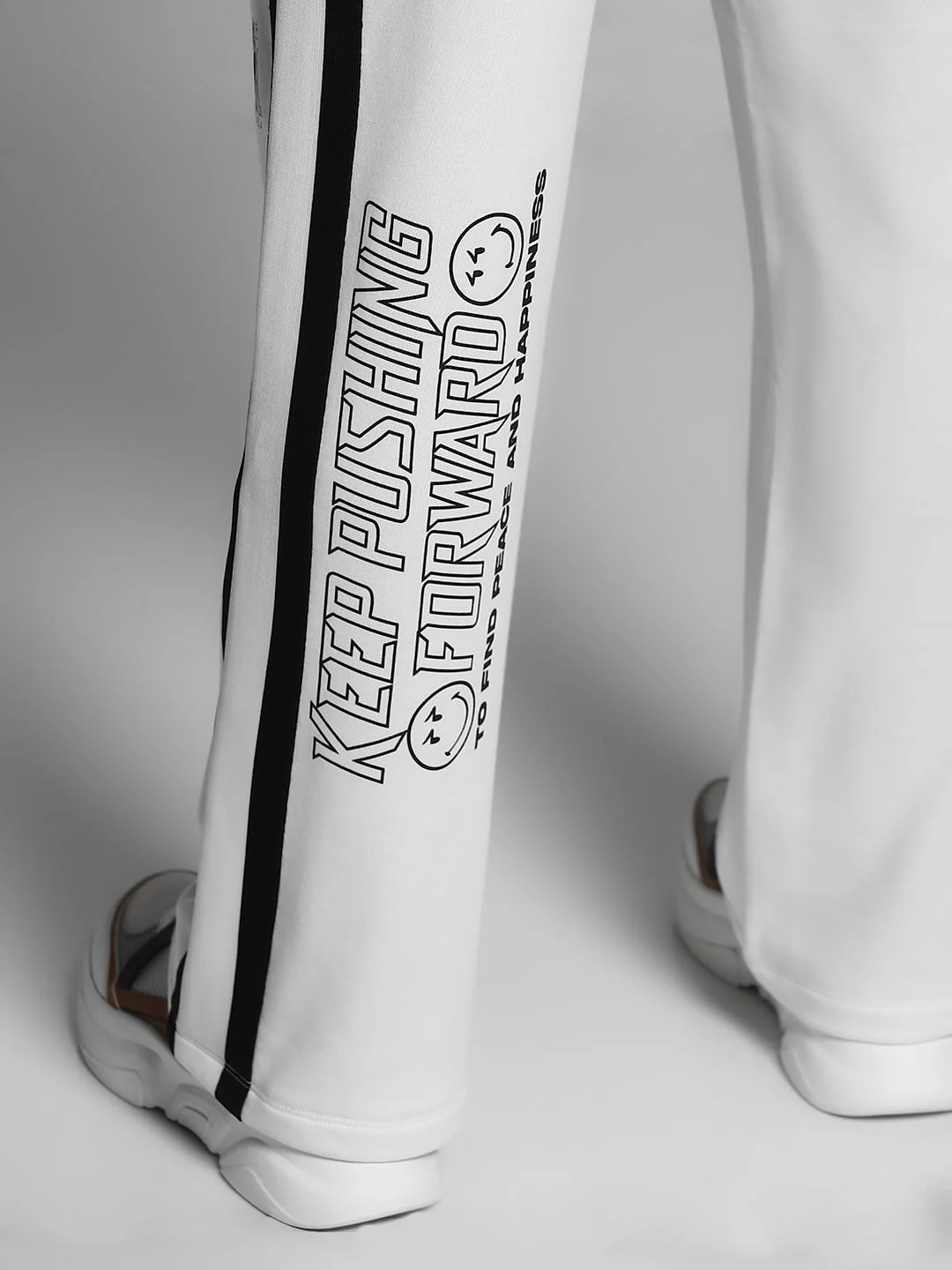 SmileyWorld White Printed Sweatpants - Image 6