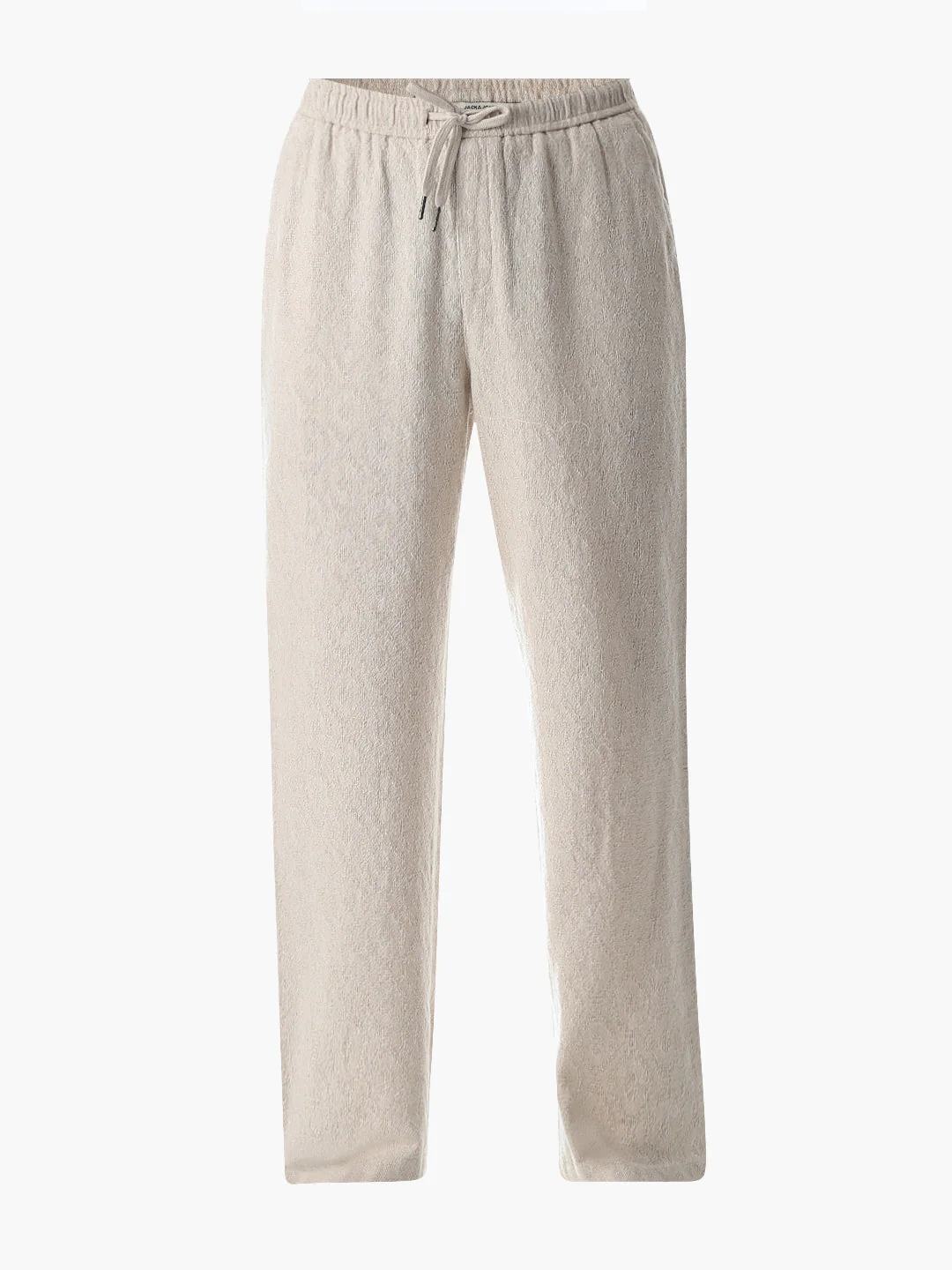 White Cotton Regular Fit Pants - Image 6