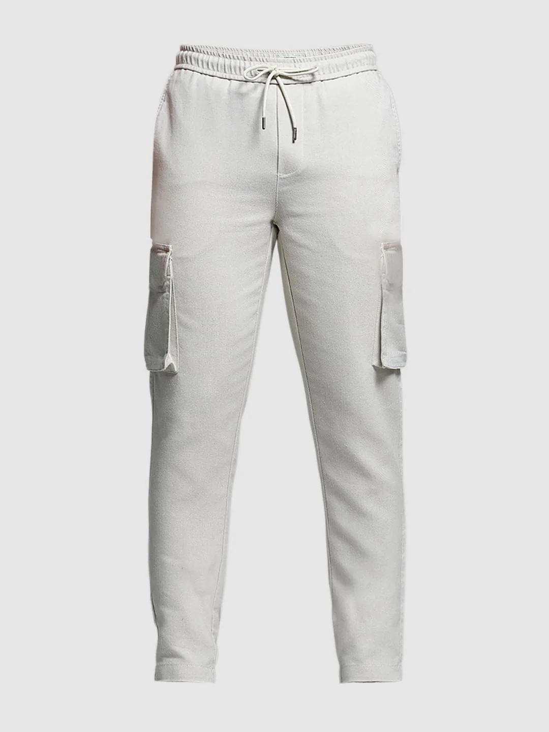 Beige Mid Rise Cargo Pants - Image 6