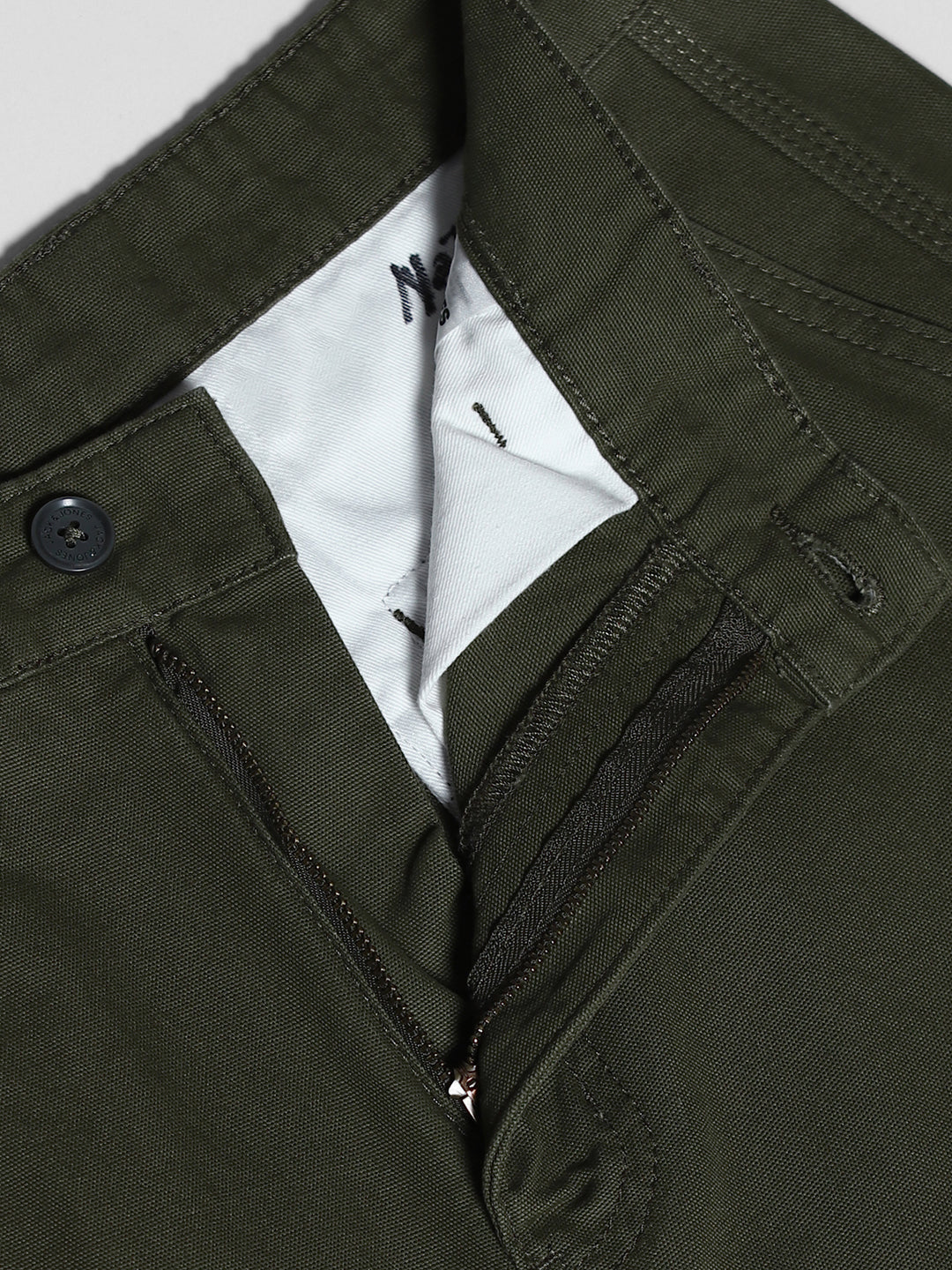 Olive Mid Rise Cargo Pants - Image 5