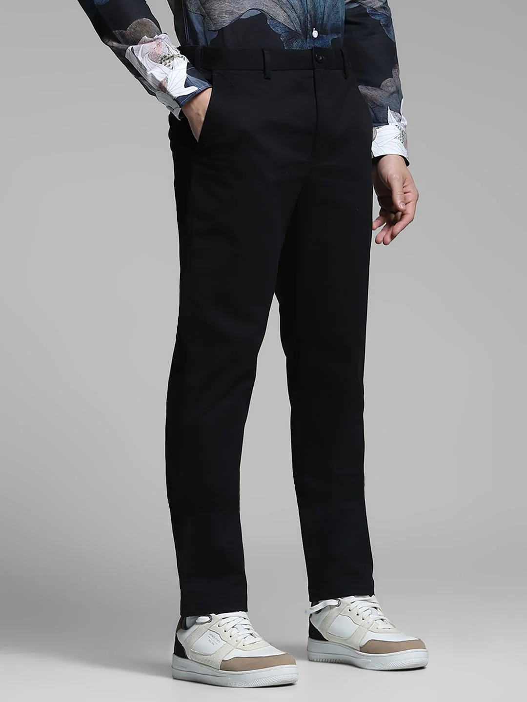 Black Mid Rise Flex Pants - Image 2