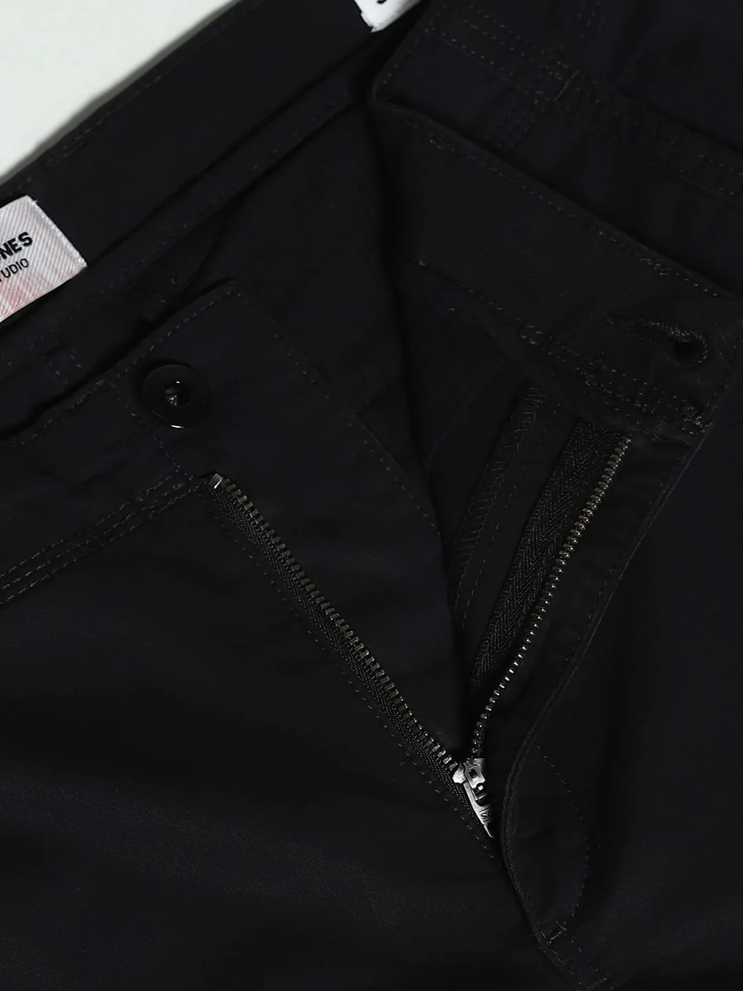 Black Yarn Dyed Cargo Pants - Image 5