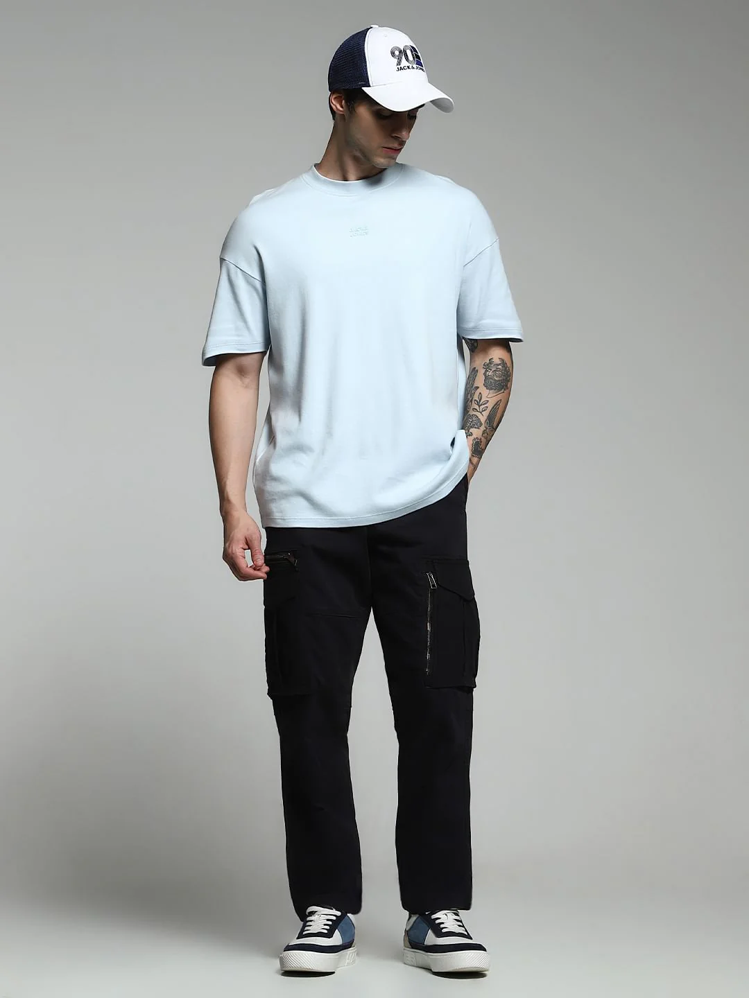 Black Yarn Dyed Cargo Pants - Image 6