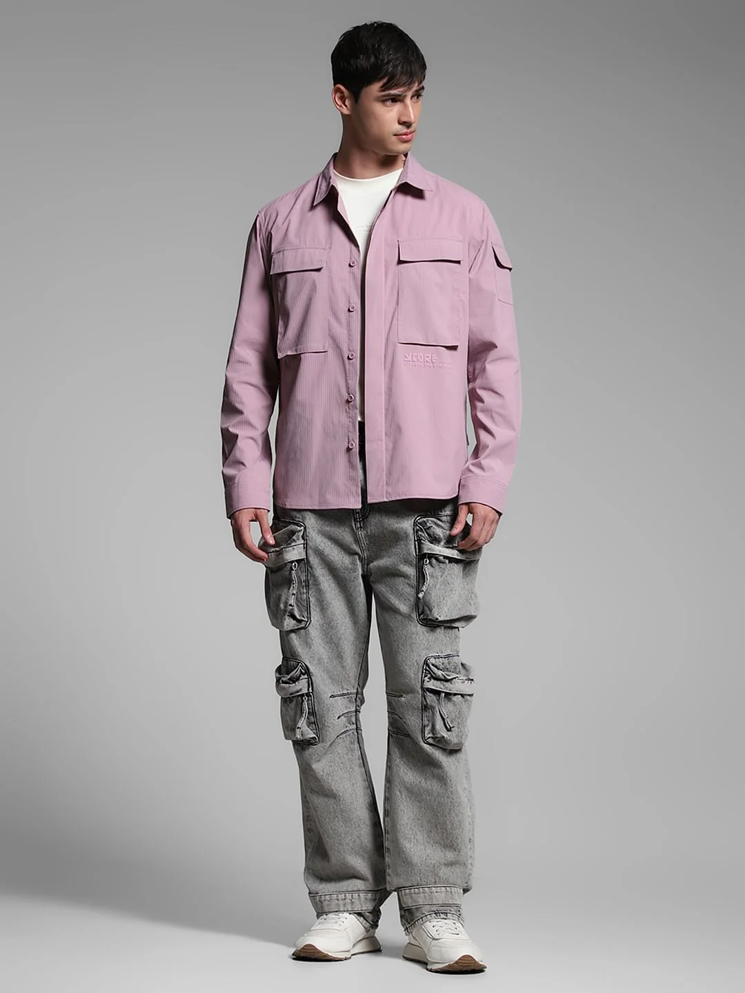 Lilac Oversized Full Sleeves Shirt - Image 6