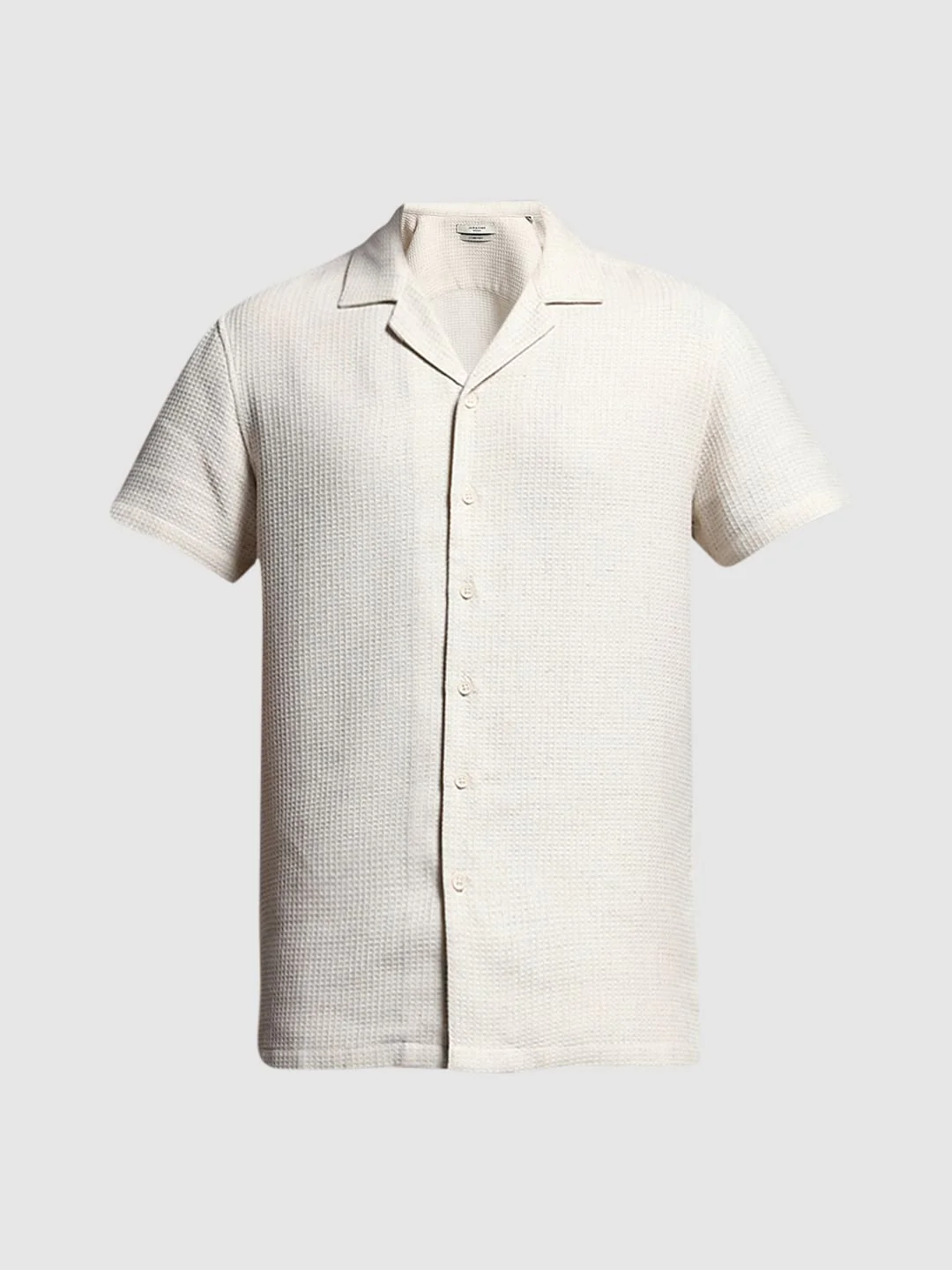 Ecru Waffle Textured Co-ord Set Shirt - Image 7