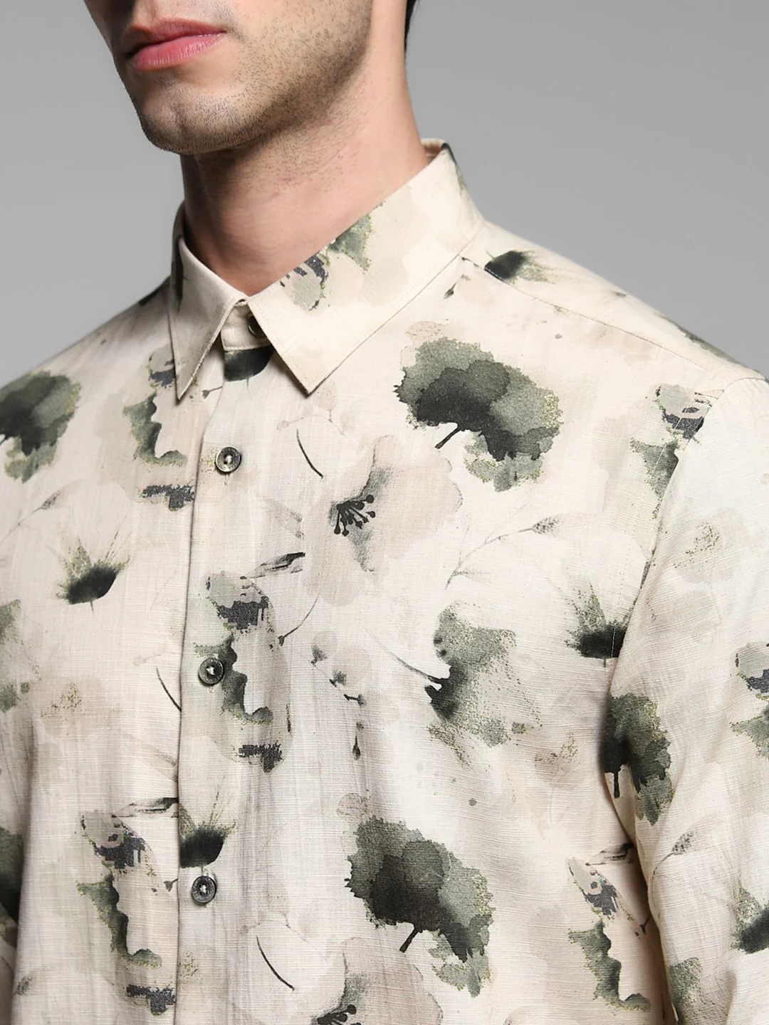 Green Floral Print Shirt - Image 5