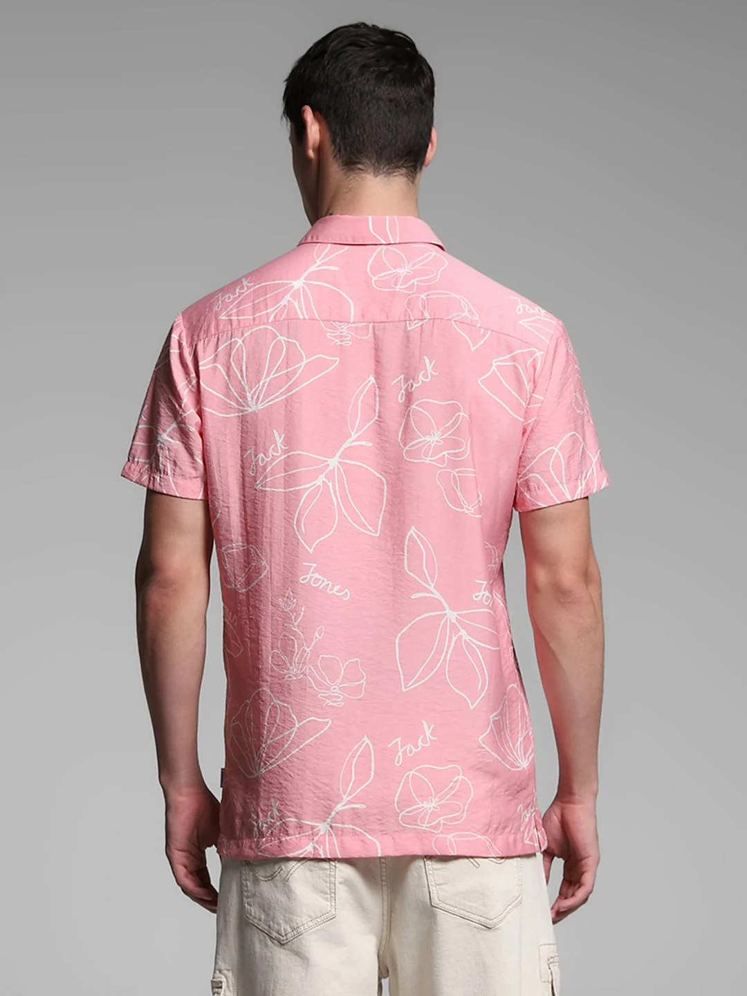 Pink Floral Viscose Shirt - Image 4