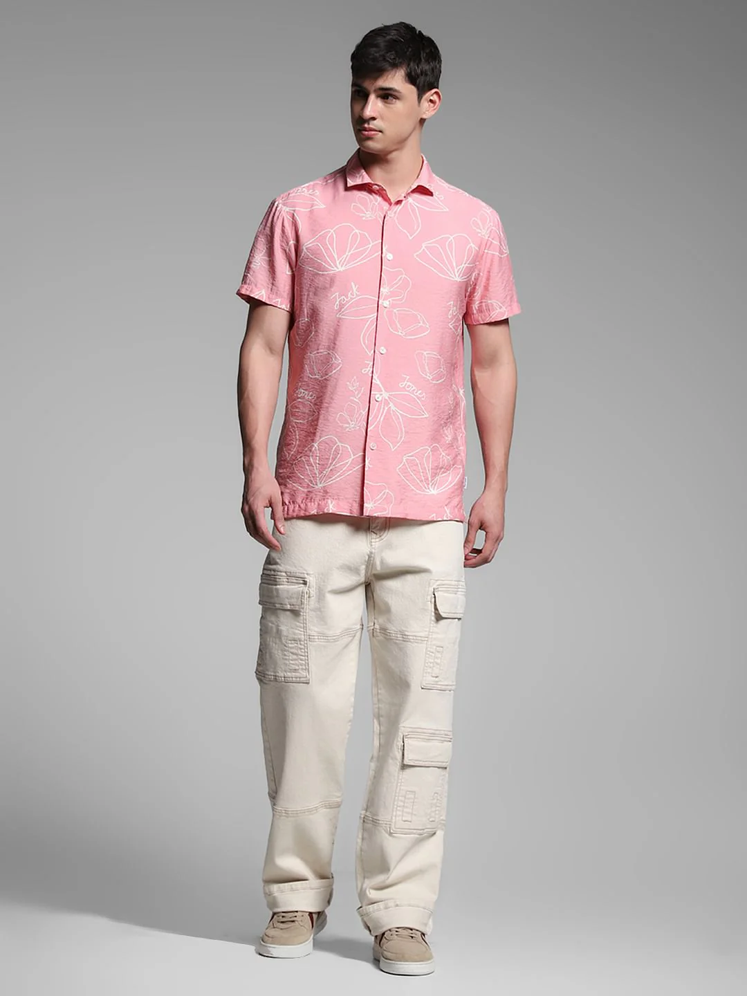 Pink Floral Viscose Shirt - Image 6