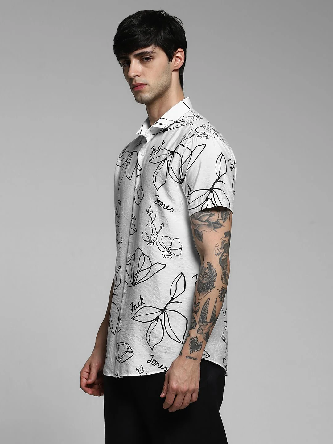 White Printed Viscose Shirt - Image 3