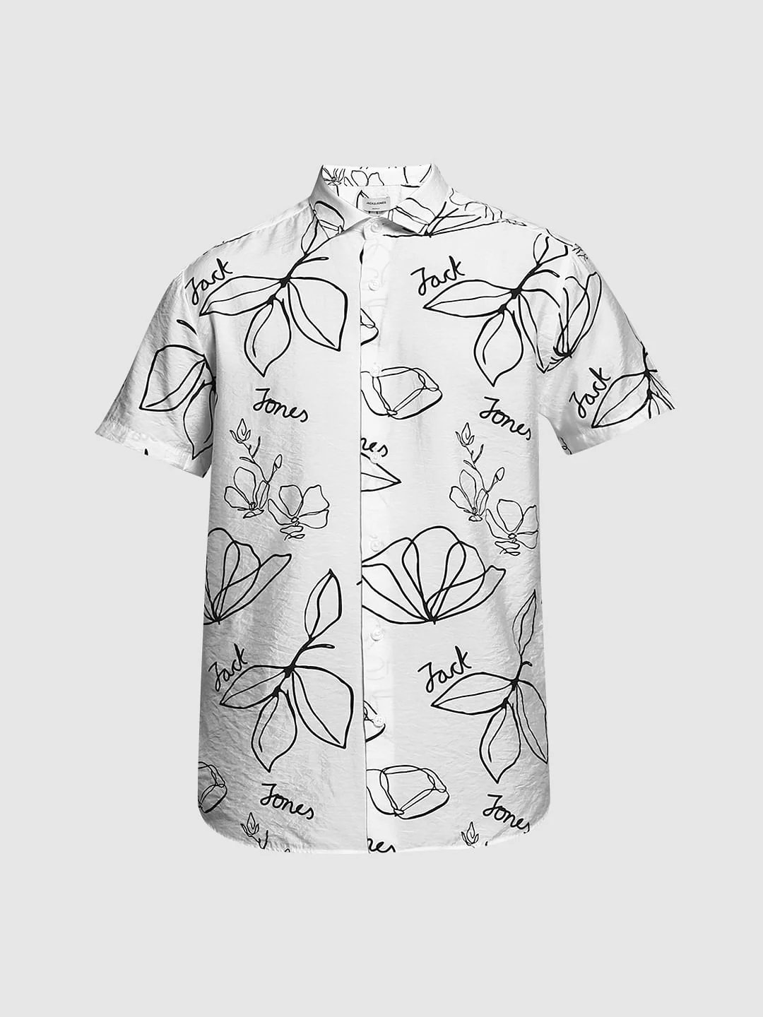 White Printed Viscose Shirt - Image 7
