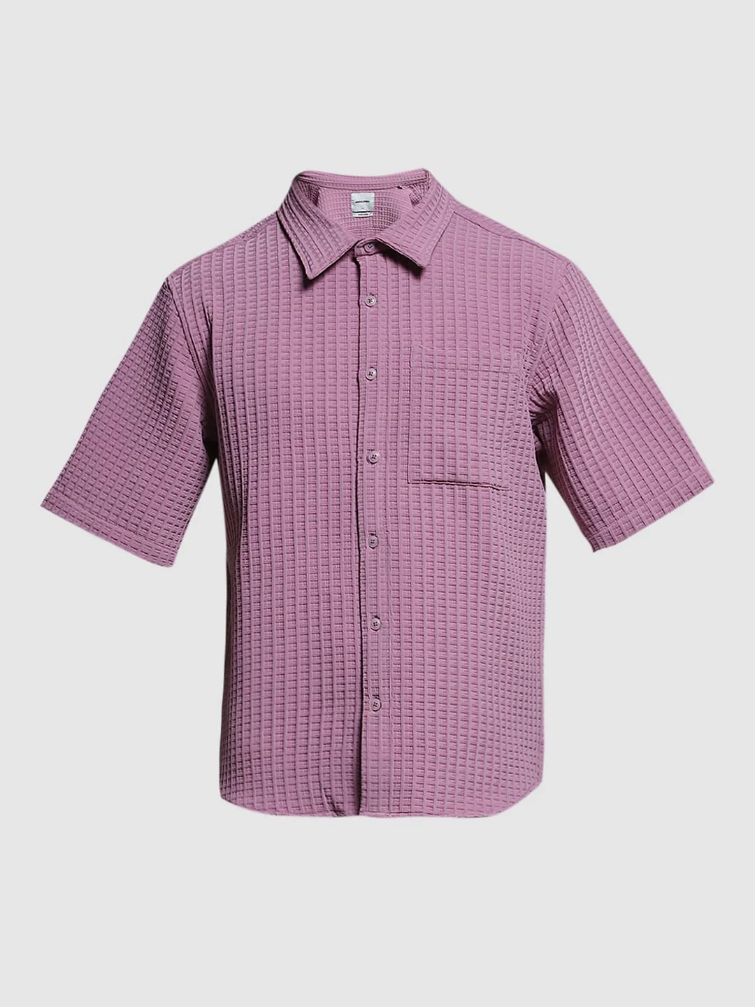 Purple Textured Co-ord Set Shirt - Image 7
