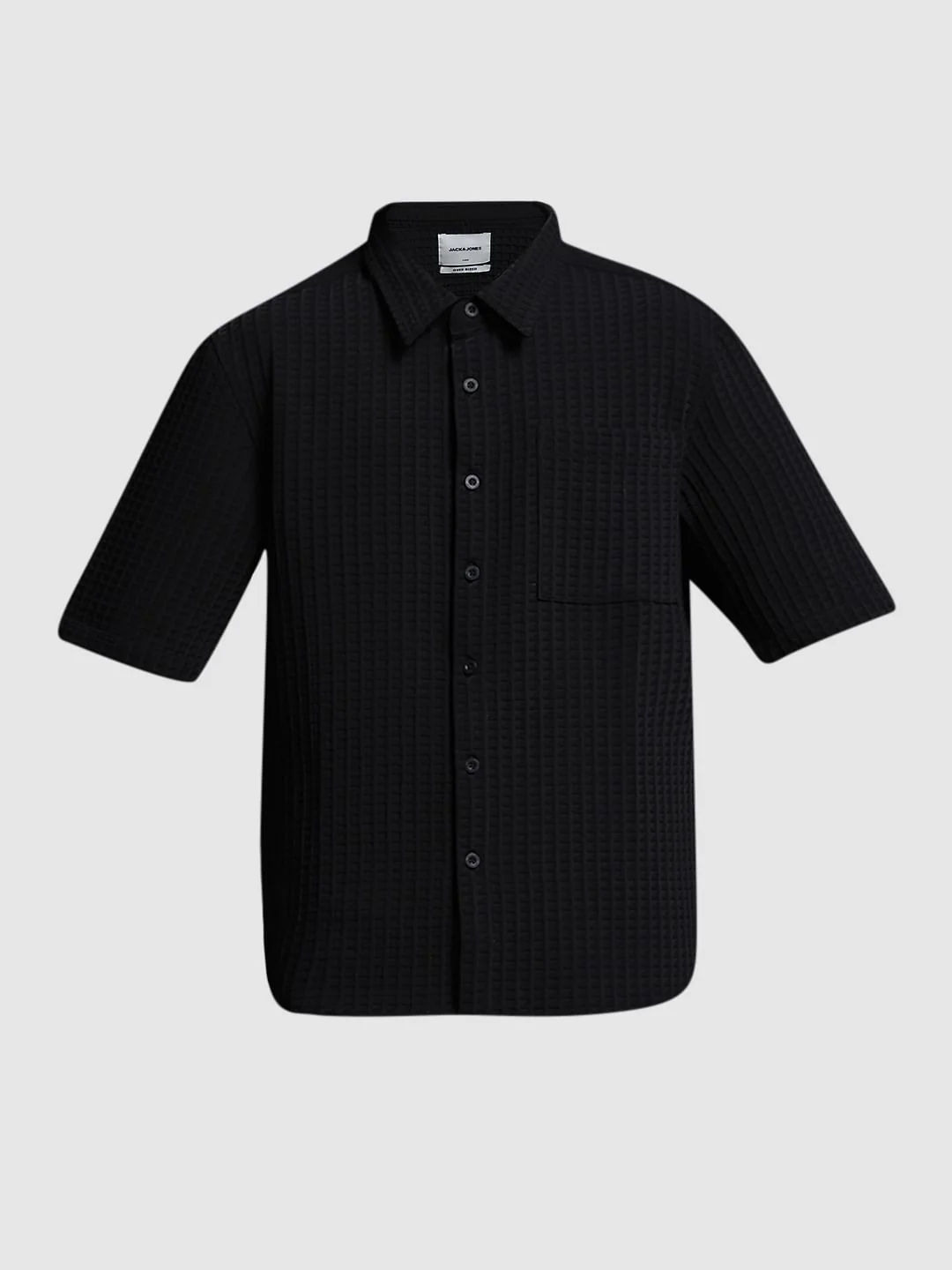 Black Jacquard Co-ord Set Shirt - Image 7