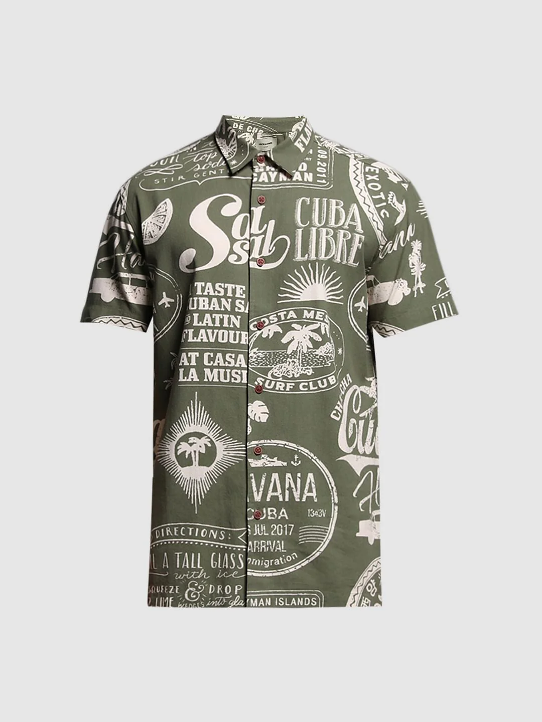 Green Printed Viscose Shirt - Image 7