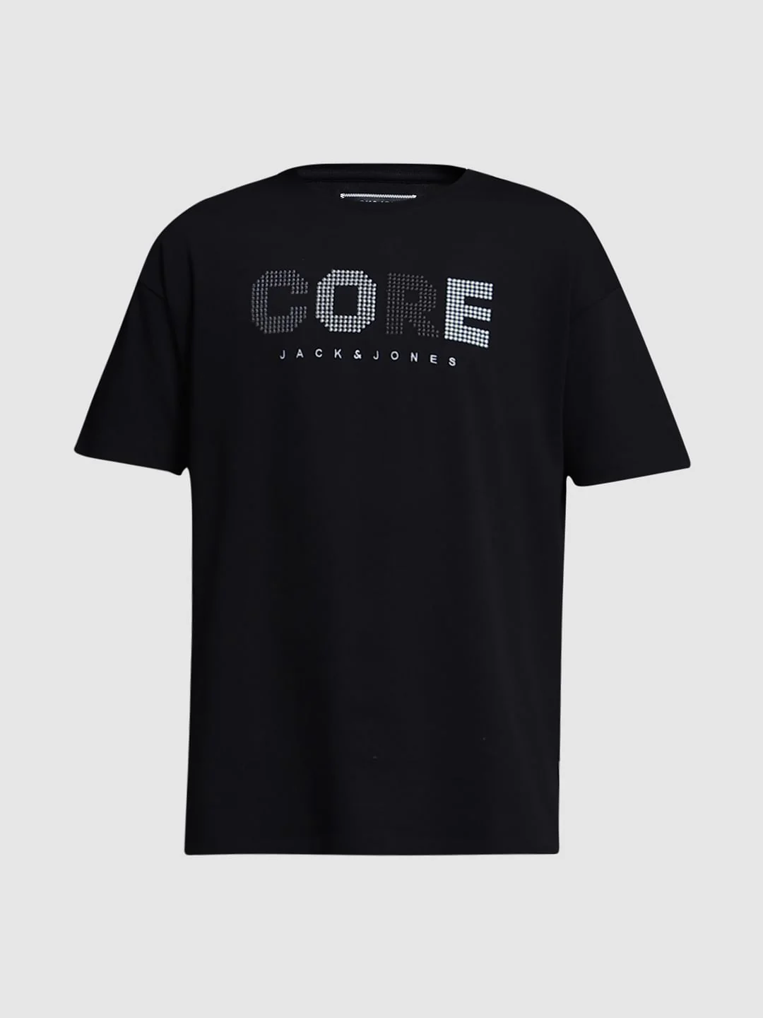 Black Embroidered Print Oversized T-shirt - Image 7